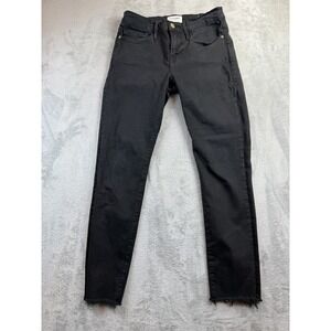 Frame Denim Le Skinny de Jeanne Skinny Raw Hem Jeans Women's Size 24 Black